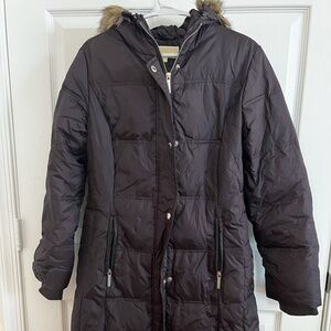 Women’s Michael Kors Faux Fur Trim Puffer Jacket